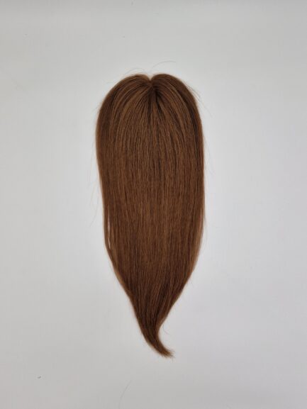 Mini Topper z włosów naturalnych 13x8cm jasny brąz 042