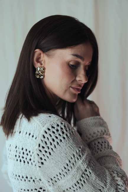 Peruka naturalna brąz włosy słowiańskie 049